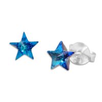 Ohrstecker Regenbogen Sterne blau 925 Silber Ohrringe Ohrstecker Regenbogen Sterne blau 925 Silber Ohrringe
