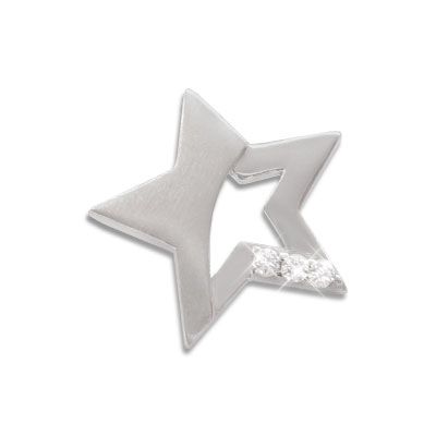 Stern Anhänger mit Zirkonia 925 Silber