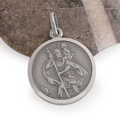 Christophorus Anhänger Medaille 925 Silber