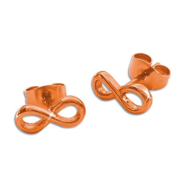 Edelstahl Ohrstecker Unendlichkeit roségoldfarben Damen Ohrringe