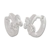 Kinder Pferde Creolen 925 Silber Ohrringe Geschenk für Mädchen Kinder Pferde Creolen 925 Silber Ohrringe Geschenk für Mädchen