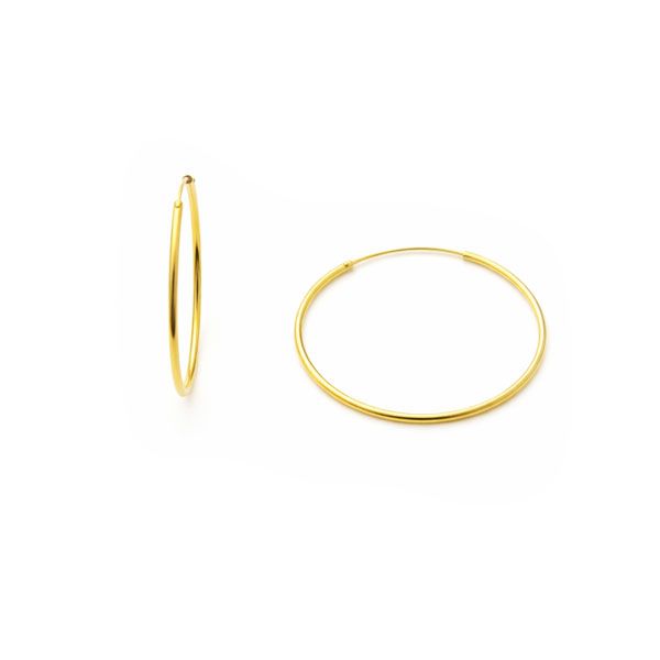 Vergoldete Creolen 925 Silber 30 x 1,5 mm 