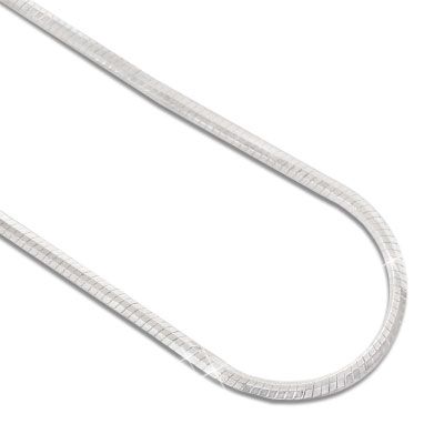 Schlangenkette vierkant 925 Silber 1 mm 50 cm