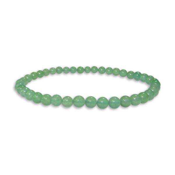 Kleines Kugel-Armband Aventurin 4 mm 19,5 cm grünes Edelsteinarmband