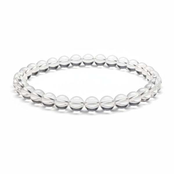 Bergkristall Kugel Armband 6 mm 19,5 cm