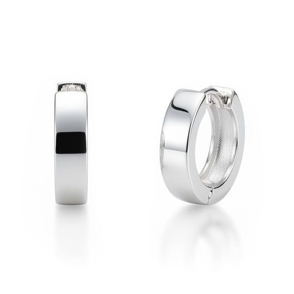 Creolen glänzend 13,5 x 4 mm 925 Silber