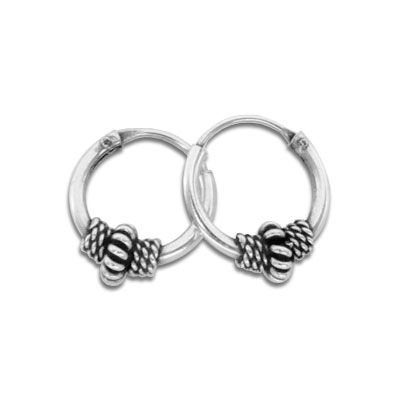 Gothic Schmuck Creolen 925 Silber 10 mm