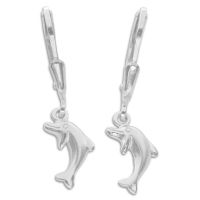 Delphin Ohrringe Klapp-Brisur 925 Silber B-Ware Kinder Schmuck Delphin Ohrringe Klapp-Brisur 925 Silber B-Ware Kinder Schmuck