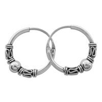 15 mm Gothic Ohrringe Creolen mit Kugel 925 Silber 15 mm Gothic Ohrringe Creolen mit Kugel 925 Silber