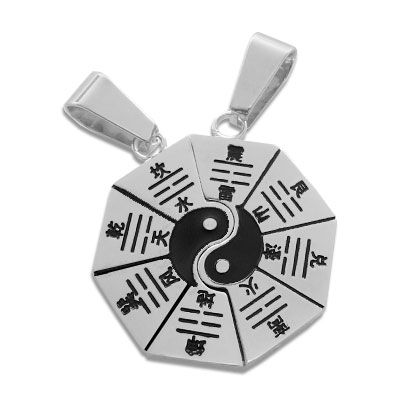 Freundschaftsanhänger Yin Yang Edelstahl