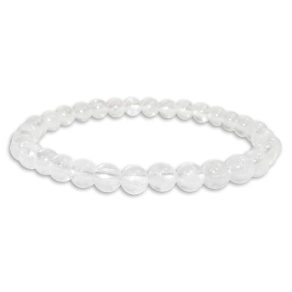 Bergkristall Kugel Armband 6 mm 20 cm Edelsteinarmband durchsichtig