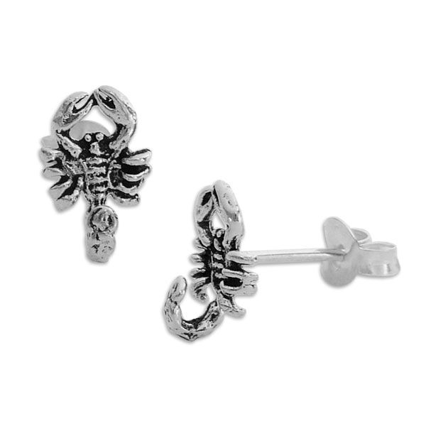 Ohrstecker Ohrringe mit Skorpionen 925 Silber
