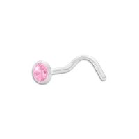 Nasenstecker Spirale Zirkonia rosa 3,5 mm 925 Silber Nasenstecker Spirale Zirkonia rosa 3,5 mm 925 Silber