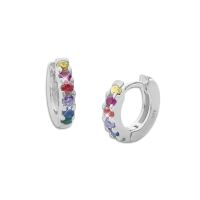 Mini Creolen Regenbogen 6 bunte Zirkonia Steinen 925 Silber für Kinder Mini Creolen Regenbogen 6 bunte Zirkonia Steinen 925 Silber für Kinder