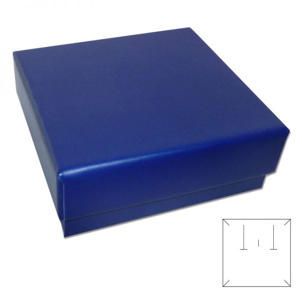 Schmuckschachtel blau mit Wendeeinlage 65 x 65 x 21 mm