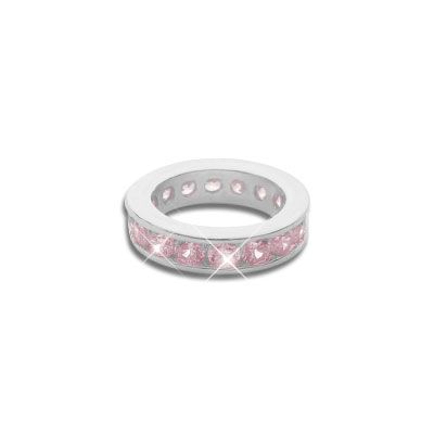 Mädchen Taufring mit rosa Zirkonia 925 Silber Geschenk zur Taufe