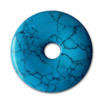 Türkis Donut Anhänger 40 mm (rek.)
