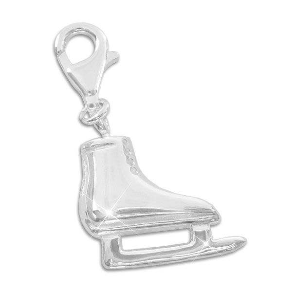 Charm Anhänger Schlittschuh 925 Silber Eislaufschuh