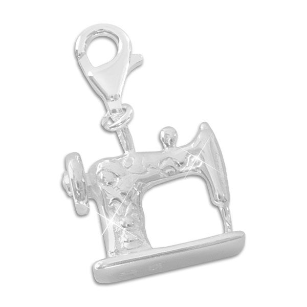 Charm Anhänger Nähmaschine 925 Silber