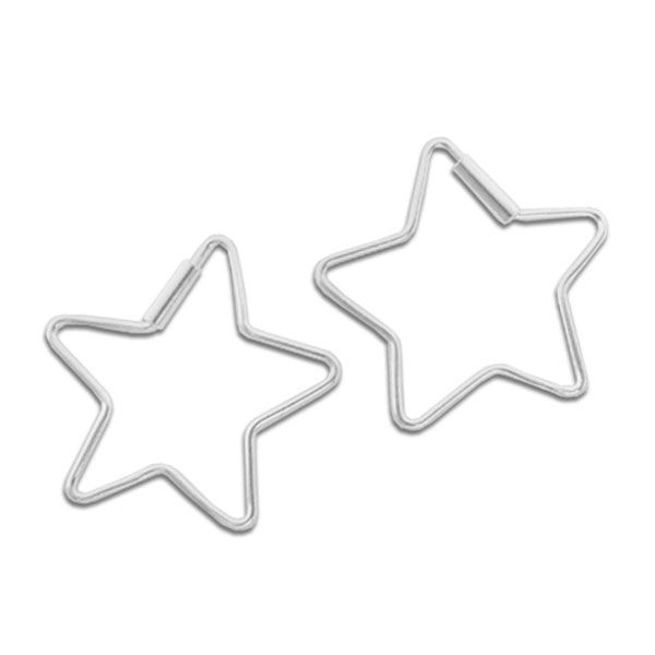 Stern Creolen 30 mm 925 Silber Ohrringe für Damen und Teenies