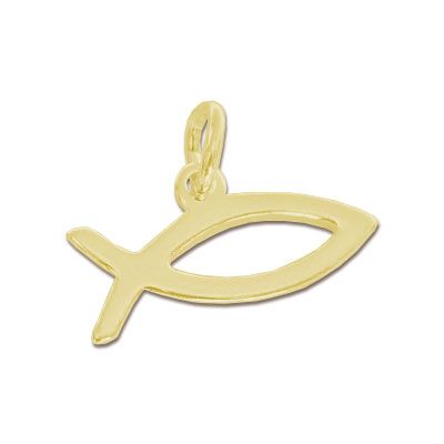 Fisch-Symbol Anhänger 333 Gold