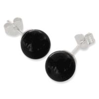Onyx Ohrstecker 8 mm 925 Silber Ohrringe Onyx Ohrstecker 8 mm 925 Silber Ohrringe