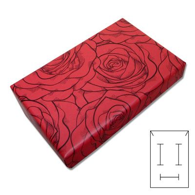 Schmuck Schachtel Rose rot 55 x 85 x 25 mm