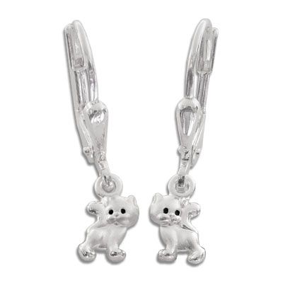 Kätzchen Ohrringe 925 Silber als Schmuck für Kinder