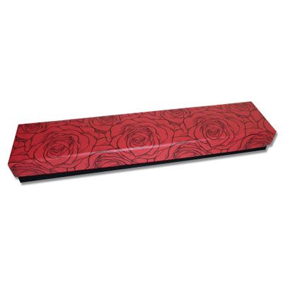 Schmuck Schachtel für Armbänder Rose rot 210 x 45 x 25 mm