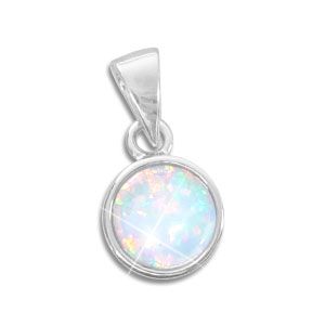 Opal Anhänger 8 mm 925 Silber