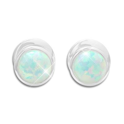 Opal Ohrringe 925 Silber - schimmernde Ohrstecker mit Opalen