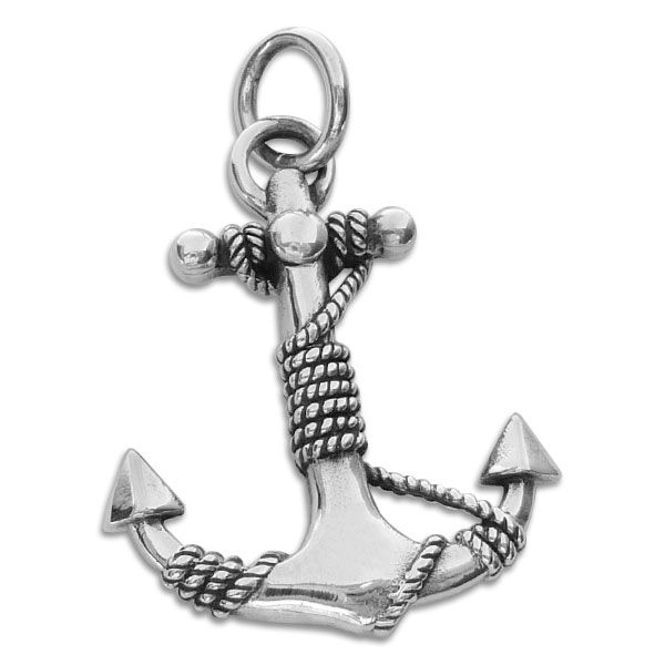 Männerschmuck Anhänger Anker mit Seil 925 Silber