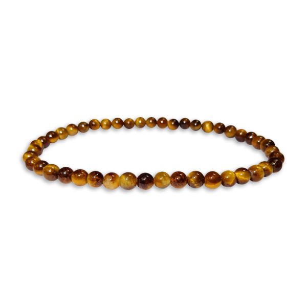 Kleines Kugel-Armband Tigerauge 4 mm 19,5 cm Edelsteinarmbänder Shop
