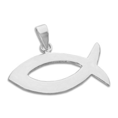 Silberanhänger Fisch-Symbol 925 Silber