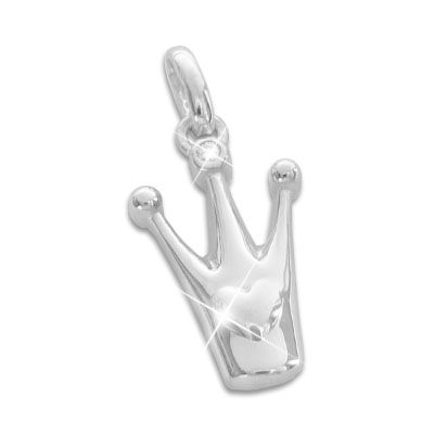 Kronen Anhänger Zirkonia 925 Silber