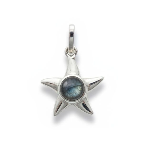 Anhänger Seestern mit Labradorit 925 Silber