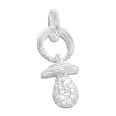 Nuckel Anhänger mit Zirkonia 925 Silber