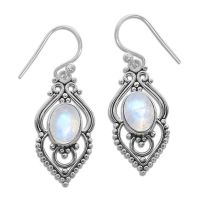 Mondstein Ohrringe filigran Boho Design 925 Silber Edelsteinschmuck Mondstein Ohrringe filigran Boho Design 925 Silber Edelsteinschmuck
