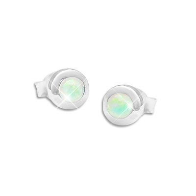 Opal Ohrringe Ohrstecker 5 mm 925 Silber