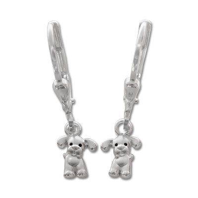 Hunde Ohrhänger Ohrringe 925 Silber Kinderschmuck Geschenk