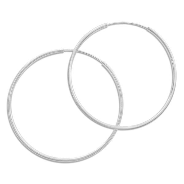 Creolen 925 Silber 50 x 1,9 mm Silberschmuck Ohrringe