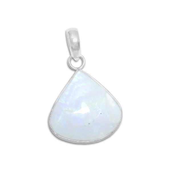 Mondsteinanhänger breiter Tropfen 925 Silber