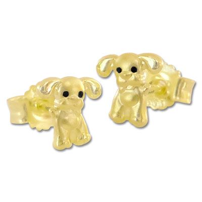 Hunde Ohrstecker 333 Gold