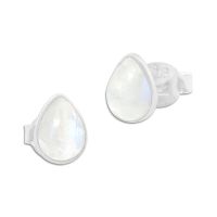 Mondstein Ohrstecker Tropfen 925 Silber Ohrringe Regenbogenmondstein Mondstein Ohrstecker Tropfen 925 Silber Ohrringe Regenbogenmondstein