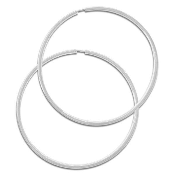 Flexible Creolen 60 x 2 mm biegsam 925 Silber Damen Ohrringe Ø 60 mm
