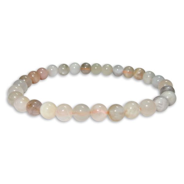 Buntes Mondstein Kugel Armband multicolor 6 mm 19 cm Kugelarmband