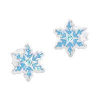 Blaue Eiskristall Ohrstecker mit Glitzer und Strass 925 Silber Blaue Eiskristall Ohrstecker mit Glitzer und Strass 925 Silber