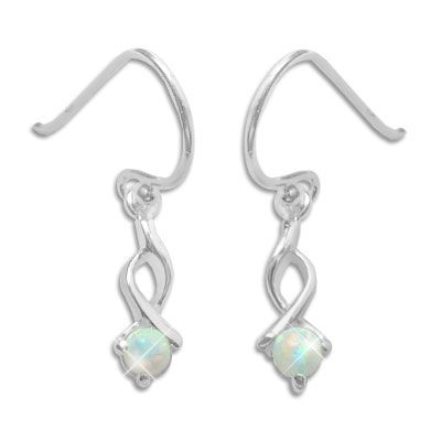 Opal Ohrhänger Ohrringe 24 mm 925 Silber