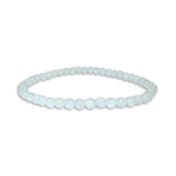 Kleines Kugel-Armband Aquamarin hellblau 4 mm 19,5 cm Edelsteine