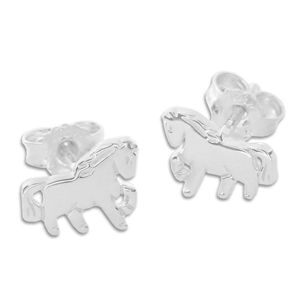 Kinder Ohrringe Ohrstecker Pferde 925 Silber